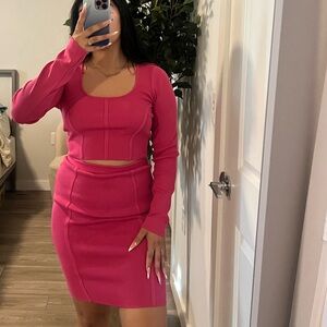Pink Skirt and Top Set